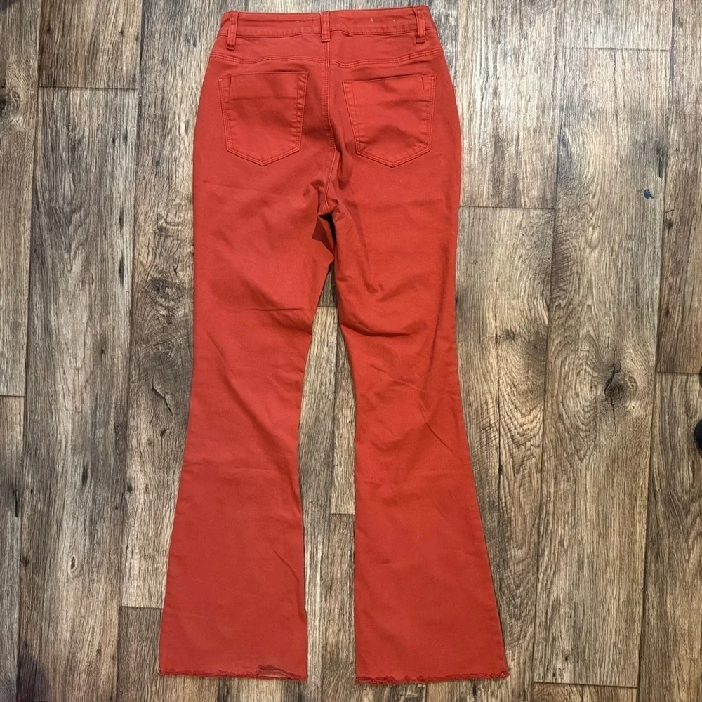a loves a Red Burgundy High Rise Flare‎ Bootcut Jeans Size 4